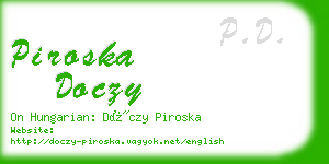 piroska doczy business card